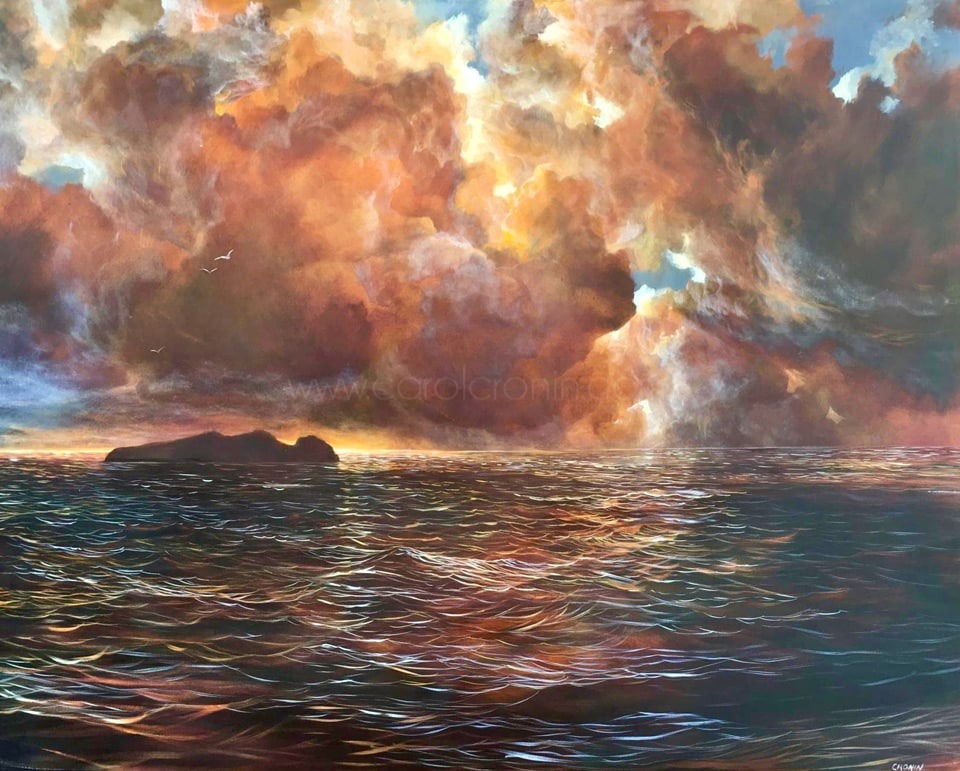 Inis Tuaisceart Sunset by Carol Cronin