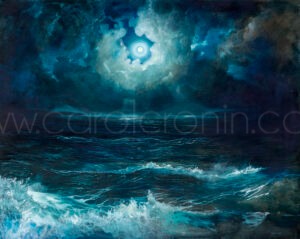 Hunter's Moon Over Ventry Beach by Carol Cronin WEB
