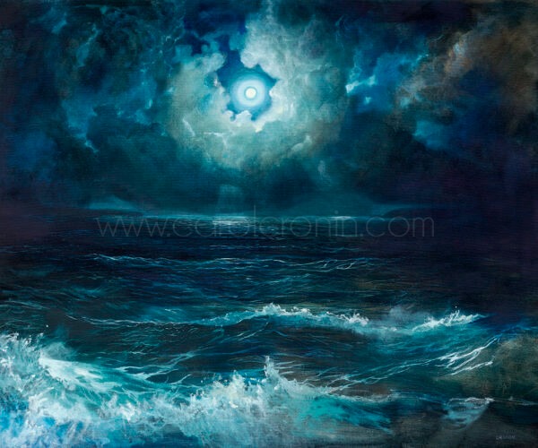 Hunter's Moon Over Ventry Beach by Carol Cronin WEB